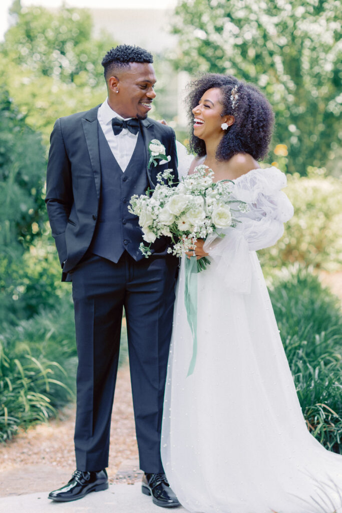 Black couple holding hands, Spring Wedding, Atlanta wedding